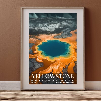 Yellowstone National Park Poster, Travel Art, Office Poster, Home Decor | S3 - image4